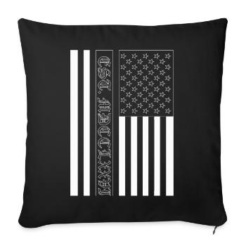 Est. MDCCLXXVI USA Flag - Sofa pillowcase 17,3'' x 17,3'' (45 x 45 cm) - black - Front