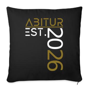 Abitur 2026 - Housse de coussin décorative 45 x 45 cm - noir - Devant