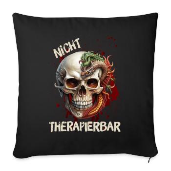 Nicht Therapierbar - Sofakissenbezug 45 x 45 cm - Schwarz - Vorne