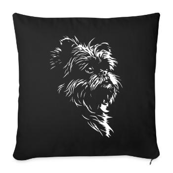 Affenpinscher Silhouette Dog Dog Wilsigns - Sofa pillowcase 17,3'' x 17,3'' (45 x 45 cm) - black - Front