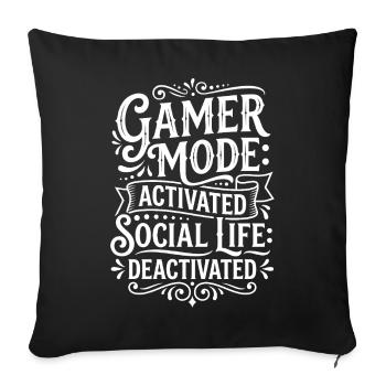 Conception activée par le mode Gamer - Housse de coussin décorative 45 x 45 cm - noir - Devant