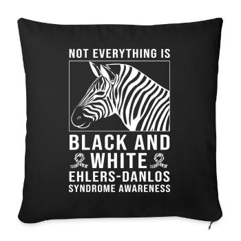 EDS Ehlers-Danlos Syndrome HSD - Sofa pillowcase 17,3'' x 17,3'' (45 x 45 cm) - black - Front