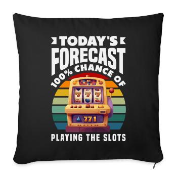 Probabilité prédictive des joueurs de machines à sous - Housse de coussin décorative 45 x 45 cm - noir - Devant