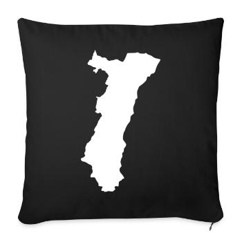 Alsace T-Shirt Cadeau Humour - Housse de coussin décorative 45 x 45 cm - noir - Devant