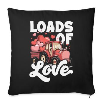 Retro Heart Valentine's Day Design Love - Sofa pillowcase 17,3'' x 17,3'' (45 x 45 cm) - black - Front