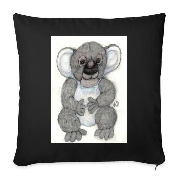 Koala - Housse de coussin décorative 45 x 45 cm - noir - Devant