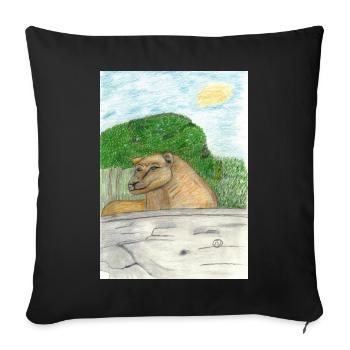 Loewin - Sofakissenbezug 45 x 45 cm - Schwarz - Vorne