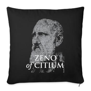Portrait de pixels de Zeno - Housse de coussin décorative 45 x 45 cm - noir - Devant