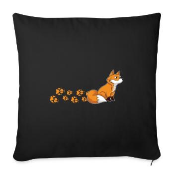 fox - Sofa pillowcase 17,3'' x 17,3'' (45 x 45 cm) - black - Front
