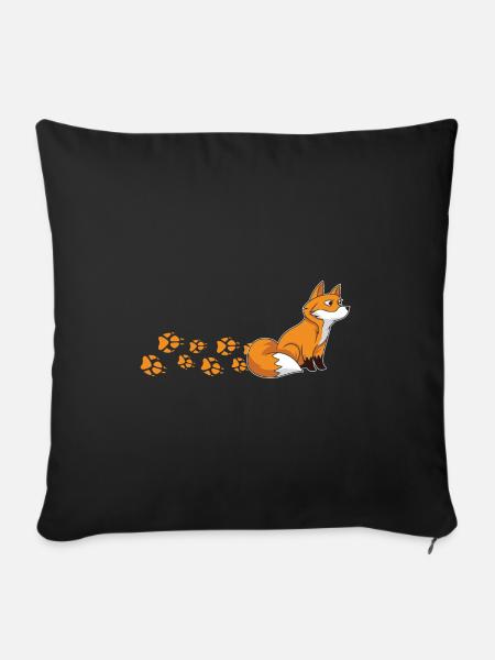 Fuchs - Sofakissenbezug 45 x 45 cm - Schwarz