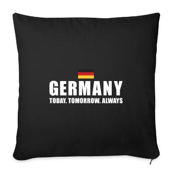 Germany Today Tomorrow Always Germany Rugby - Sofa pillowcase 17,3'' x 17,3'' (45 x 45 cm) - black - Front
