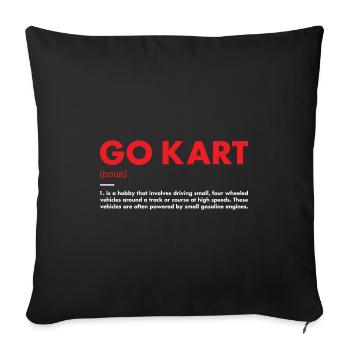 Sport Definition Go Kart - Sofa pillowcase 17,3'' x 17,3'' (45 x 45 cm) - black - Front