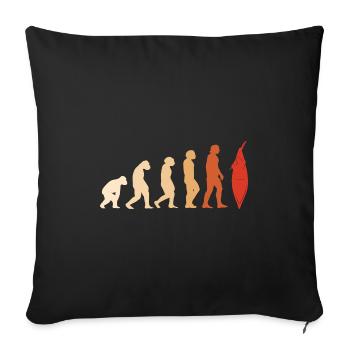 Kayaker Evolution Kayaking - Sofa pillowcase 17,3'' x 17,3'' (45 x 45 cm) - black - Front