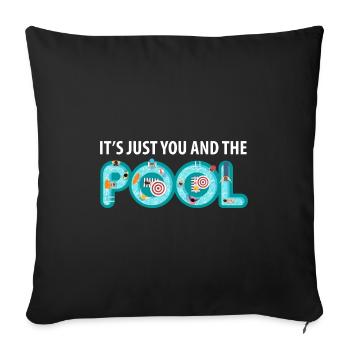 Natation Natation Natation Shirt Natation Gesc - Housse de coussin décorative 45 x 45 cm - noir - Devant