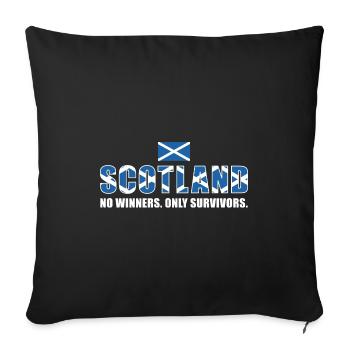 Scotland No Winners Only Survivors Scotland Rugby - Sofa pillowcase 17,3'' x 17,3'' (45 x 45 cm) - black - Front