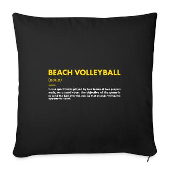 Sport Définition Volleyball de plage - Housse de coussin décorative 45 x 45 cm - noir - Devant
