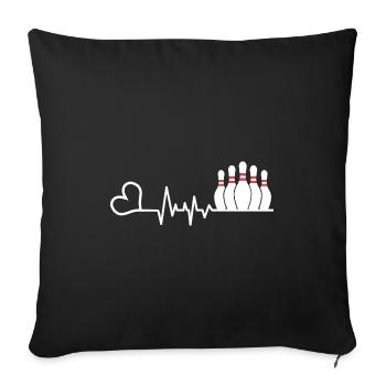 Bowling Bowling Lover Bowling Gift Idea Bo - Sofa pillowcase 17,3'' x 17,3'' (45 x 45 cm) - black - Front