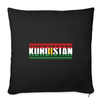 Kurdistan - Sofa pillowcase 17,3'' x 17,3'' (45 x 45 cm) - black - Front