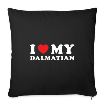I Love My Dalmatian - Sofa pillowcase 17,3'' x 17,3'' (45 x 45 cm) - black - Front