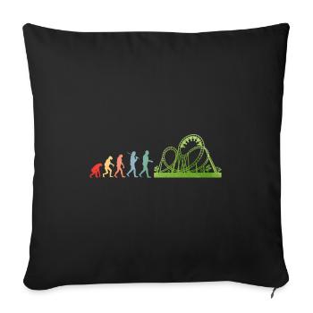 roller coaster - Sofa pillowcase 17,3'' x 17,3'' (45 x 45 cm) - black - Front