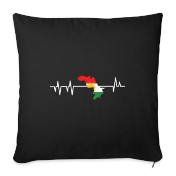 Kurdistan - Sofa pillowcase 17,3'' x 17,3'' (45 x 45 cm) - black - Front