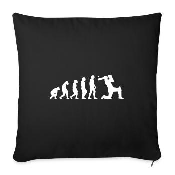 Sport Evolution Cricket - Sofa pillowcase 17,3'' x 17,3'' (45 x 45 cm) - black - Front