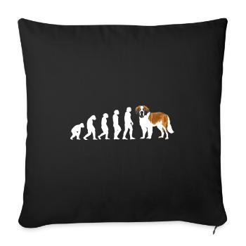 Evolution Saint Bernard - Sofa pillowcase 17,3'' x 17,3'' (45 x 45 cm) - black - Front