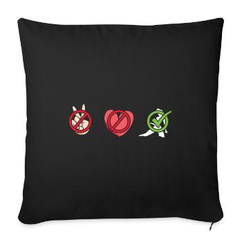 Gymnast Peace Love Rhythmic Gymnastics - Sofakissenbezug 45 x 45 cm - Schwarz - Vorne