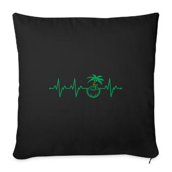 coconut - Sofa pillowcase 17,3'' x 17,3'' (45 x 45 cm) - black - Front