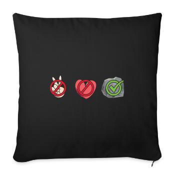 Rock Collector Peace Love Rock Collecting - Sofakissenbezug 45 x 45 cm - Schwarz - Vorne