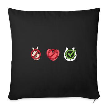 Rider Peace Love Dressage - Sofa pillowcase 17,3'' x 17,3'' (45 x 45 cm) - black - Front