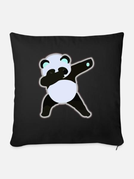 Dab Panda - Sofakissenbezug 45 x 45 cm - Schwarz