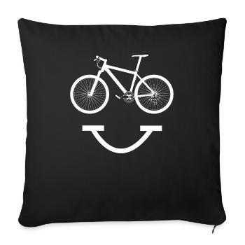 vélo - Housse de coussin décorative 45 x 45 cm - noir - Devant
