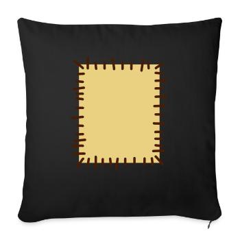 flicken2 - Sofakissenbezug 45 x 45 cm - Schwarz - Vorne
