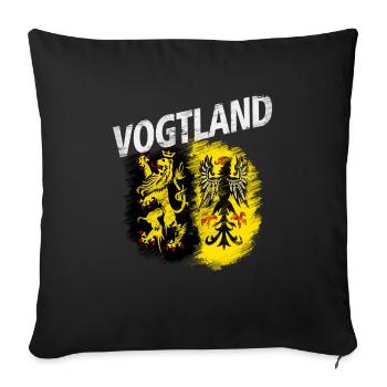 Vogtland - Sofakissenbezug 45 x 45 cm - Schwarz - Vorne