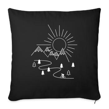 Radsport - Sofakissenbezug 45 x 45 cm - Schwarz - Vorne