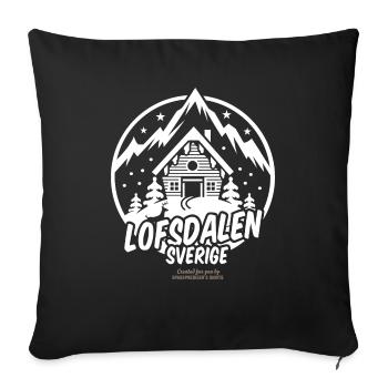 Lofsdalen | Ski T-Shirts - Housse de coussin décorative 45 x 45 cm - noir - Devant