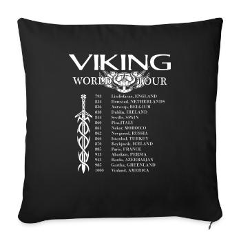 Viking - World Tour - Sofakissenbezug 45 x 45 cm - Schwarz - Vorne