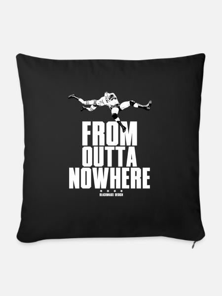 VON OUTTA NIRGENDWO - Sofakissenbezug 45 x 45 cm - Schwarz