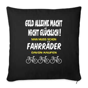 Fahrrad kaufen Fahrrad fahren - Sofakissenbezug 45 x 45 cm - Schwarz - Vorne