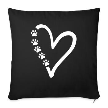 Dog dog - Sofa pillowcase 17,3'' x 17,3'' (45 x 45 cm) - black - Front