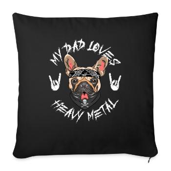 Bouledogue français - Housse de coussin décorative 45 x 45 cm - noir - Devant