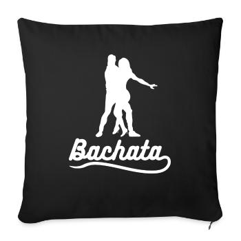 Bachata couple connects white - Sofa pillowcase 17,3'' x 17,3'' (45 x 45 cm) - black - Front