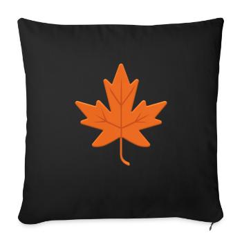 Herbst Blatt Kanada Natur Baum Garten Ahronblatt - Sofakissenbezug 45 x 45 cm - Schwarz - Vorne
