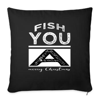 Jokes Dinosaur Lover Fishes Dinosaurs Christmas - Sofa pillowcase 17,3'' x 17,3'' (45 x 45 cm) - black - Front
