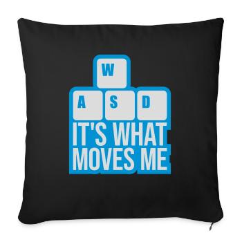 c’est ce qui m’émeut - Housse de coussin décorative 45 x 45 cm - noir - Devant