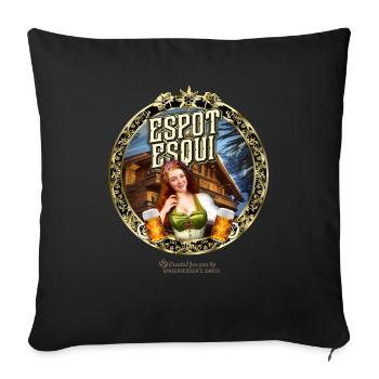 Espot Esqui - Sofakissenbezug 45 x 45 cm - Schwarz - Vorne