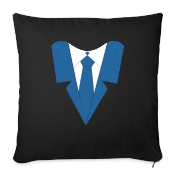 SHIRT WITH TIE - Sofa pillowcase 17,3'' x 17,3'' (45 x 45 cm) - black - Front