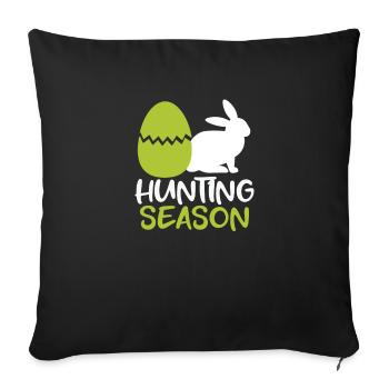 Happy Easter Rabbit Funny Easter Day - Sofa pillowcase 17,3'' x 17,3'' (45 x 45 cm) - black - Front