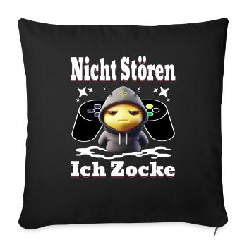 Nicht Stören ich Zocke - Sofakissenbezug 45 x 45 cm - Schwarz - Vorne